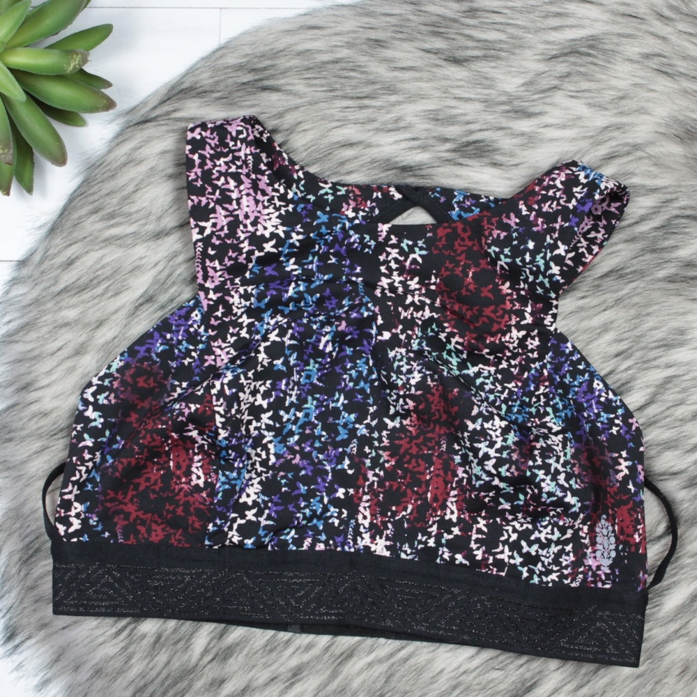 Free People Movement Twist Pointe Strappy Sports Bra S